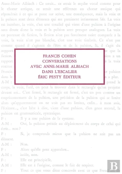 Bertrand.pt - Conversations Avec Anne-Marie Albiach Dans L'Escalier