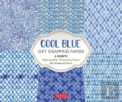 Cool Blue Gift Wrapping Papers - 6 Sheets