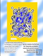 Coral Reef Garden Inspired Drawings For Philippines In Filipino & English Various Colors Of The Rainbow  Collect Art Prints In A Book Grace Divine Drawings By Artist Grace Divine