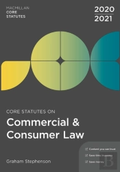 Core Statutes On Commercial & Consumer Law 2020-21