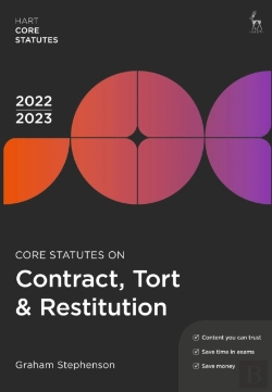 Bertrand.pt - Core Statutes On Contract, Tort & Restitution 2022-23