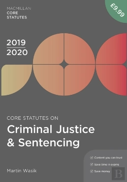 Bertrand.pt - Core Statutes On Criminal Justice & Sentencing 2019-20
