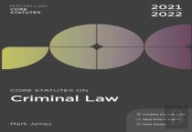 Core Statutes On Criminal Law 2021-22