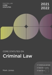 Core Statutes On Criminal Law 2021-22