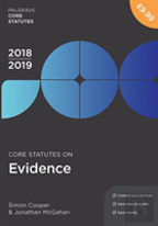Core Statutes On Evidence 2018-19
