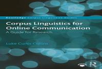 Corpus Linguistics For Online Communication