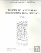 Corpus Of Mycenaean Inscriptions From Knossos: Volume 1, 1-10631-1063