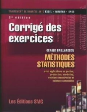 Corrige Des Exercices Methodes Statistiques Avec Applications En Gestion Production Marketing Relati