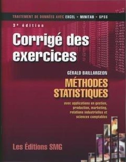 Bertrand.pt - Corrige Des Exercices Methodes Statistiques Avec Applications En Gestion Production Marketing Relati