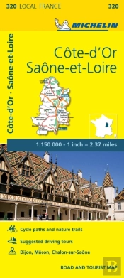Cote-D'Or, Saone-Et-Loire, France Local Map 320