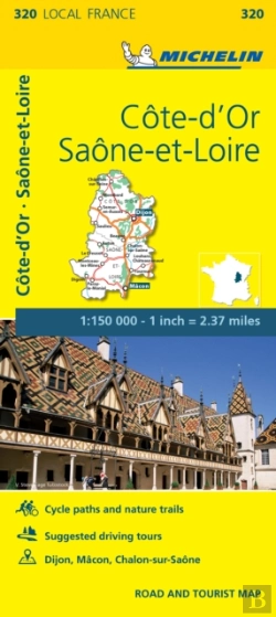 Bertrand.pt - Cote-D'Or, Saone-Et-Loire, France Local Map 320