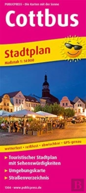 Cottbus, City Map 1:14,000