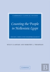 Counting The People In Hellenistic Egypt 2 Volume Set