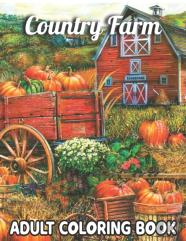 Country Farm Adult Coloring Book