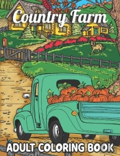 Country Farm Adult Coloring Book