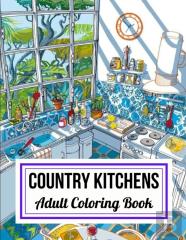 Country Kitchens Adult Coloring Book