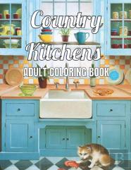 Country Kitchens Adult Coloring Book