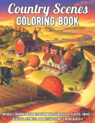 Country Scenes Coloring Book