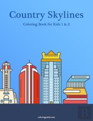 Country Skylines Coloring Book For Kids 1 & 2