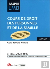Cours De Droit Des Personnes Et De La Famille, 8eme Edition
