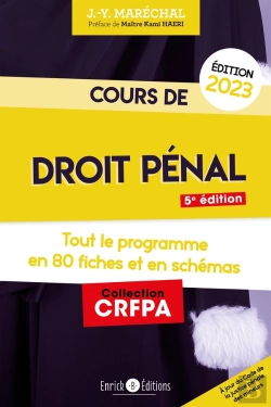 Bertrand.pt - Cours De Droit Penal 2023 - Tout Le Programme En 80 Fiches