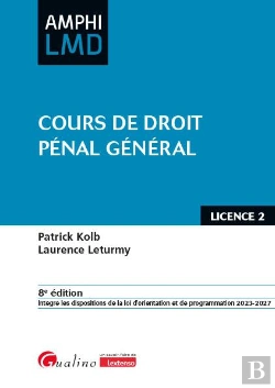 Bertrand.pt - Cours De Droit Pénal Général : Ouvrage Conforme Au Cours Magistral De Droit Pénal Général Dispensé En 2e Année De Licence Droit (L2) (8e Édition)