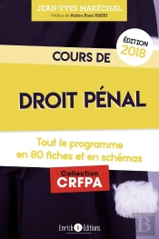 Cours De Droit Pénal ; Tout Le Programme En Fiches Et En Schémas (Édition 2018)