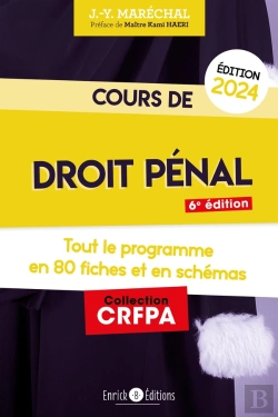 Bertrand.pt - Cours De Droit Pénal : Tout Le Programme En Fiches Et En Schémas (Édition 2024)