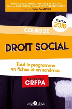 Bertrand.pt - Cours De Droit Social ; Tout Le Programme En Fiches Et En Schémas (Édition 2018)