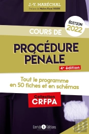 Cours De Procedure Penale 2022 - Tout Le Programme En 50 Fiches Et En Schemas