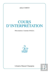 Cours D'Interpretation. Presentation D'Antoine Golea. (1934)
