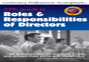 Cpd Guide To Roles & Responsibilities Of Directors