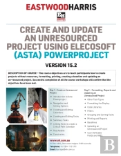 Create And Update An Unresourced Project Using Elecosoft (Asta) Powerproject Version 15.2