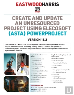 Bertrand.pt - Create And Update An Unresourced Project Using Elecosoft (Asta) Powerproject Version 15.2