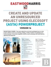 Create And Update An Unresourced Project Using Elecosoft (Asta) Powerproject Version 16