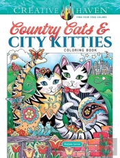 Creative Haven Country Cats & City Kitties Coloring Book