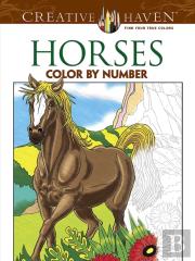 Creative Haven Horses Color By Number Coloring Book