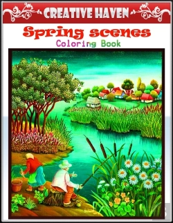 Bertrand.pt - Creative Haven Spring Scenes Coloring Book