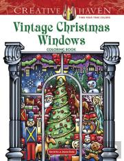Creative Haven Vintage Christmas Windows Coloring Book