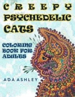 Bertrand.pt - Creepy Psychedelic Cats Coloring Book For Adults