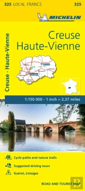 Creuse, Haute-Vienne, France Local Map 325