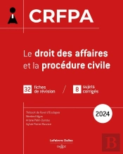 Crfpa : Le Droit Des Affaires Et La Procédure Civile
