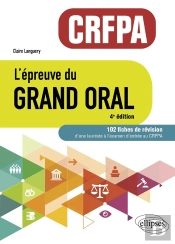 Crfpa : L'Épreuve Du Grand Oral : 102 Fiches De Révision ; A Jour Au 15 Décembre 2024
