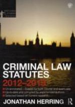 Criminal Law Statutes 2012-2013