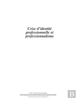 Bertrand.pt - Crise D'Identité Professionnelle Et Professionnalisme