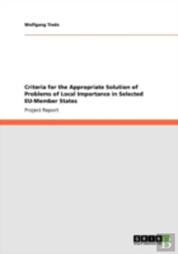 Bertrand.pt - Criteria For The Appropriate Solution Of Problems Of Local Importance In Selected Eu-Member States