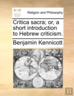 Bertrand.pt - Critica Sacra; Or, A Short Introduction