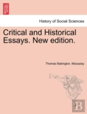 Critical And Historical Essays. New Edit