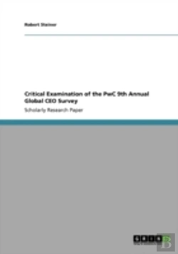 Bertrand.pt - Critical Examination Of The Pwc 9th Annual Global Ceo Survey