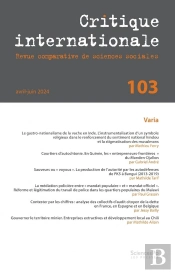 Critique Internationale 103